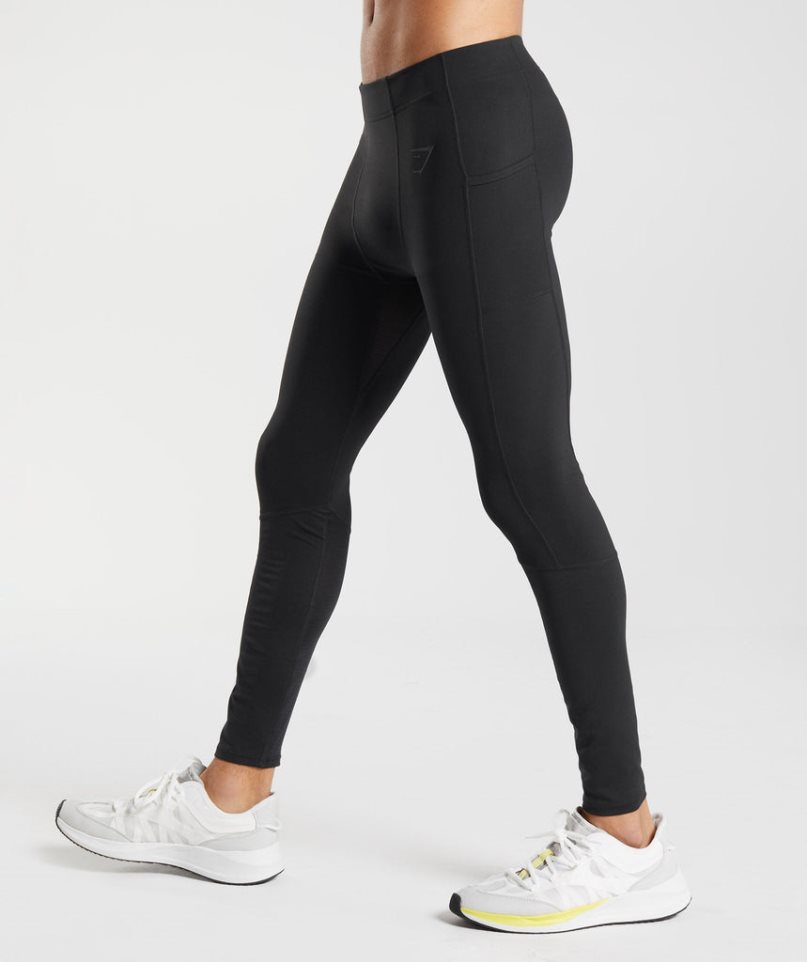 Legginsy Gymshark Control Baselayer Męskie Czarne | PL 209WMF